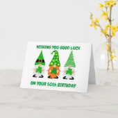 **50.** GEBURTSTAG SPASS VON GNOMES-Karte Karte (Gelbe Blume)