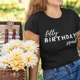 50 Geburtstag Squad Typografie Einfache moderne Cu Tri-Blend Shirt