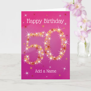 50. Geburtstag - Startnummer - Rosa - Alter 50 Karte