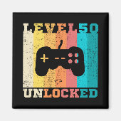 50. Geburtstag Stufe 50 entsperrt Magnet (Vorne)