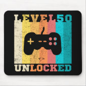 50. Geburtstag Stufe 50 entsperrt Mousepad (Vorne)