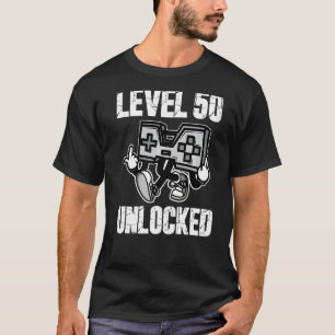 50. Geburtstag Stufe 50 Entsperrtes Jahrestag 50 J T-Shirt
