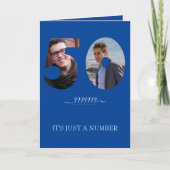 50. Geburtstag Stylized Foto Template Card Karte (Vorderseite)