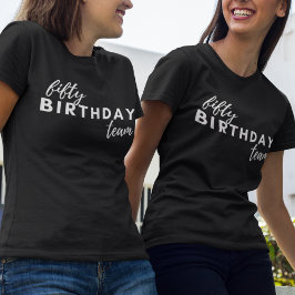 50 Geburtstag Team Typografie Moderne Custom Gebur Tri-Blend Shirt