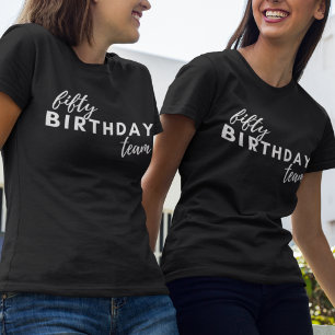 50 Geburtstag Team Typografie Moderne Custom Gebur Tri-Blend Shirt