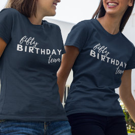 50 Geburtstag Team Typografie Moderne Custom Gebur Tri-Blend Shirt