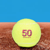 50. Geburtstag Tennisball pink Zahl 50 Jahre Gesch Tennisbälle