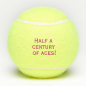 50. Geburtstag Tennisball pink Zahl 50 Jahre Gesch Tennisbälle (Rückseite)