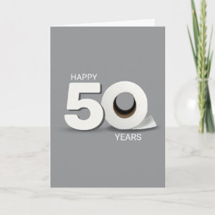 50. Geburtstag Toilettenpapierrolle Karte