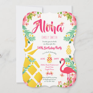 50. Geburtstag Tropische Hawaiian-Einladungen Anan Einladung