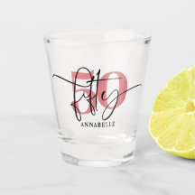 50. Geburtstag Typografie Shot Glass