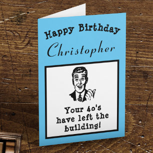 50. Geburtstag über dem Hügel Personalisiert Karte