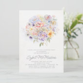 50. Geburtstag Überraschung Party Blume Bouquet Einladung (Stehend Vorderseite)