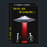 50. Geburtstag 👽 UFO Alien Entführung Party Einladung<br><div class="desc">50. Geburtstag 👽 UFO Alien Abduction Party 50. Geburtstag 👽 UFO Alien Party 🚀 Bereiten Sie sich auf einen Geburtstagsbash aus dieser Welt vor! Feiern Sie 50 im extraterrestrialen Stil mit dieser unglaublich witzig Alien Abduktion Geburtstagseinladung. Dieses Design mit einem UFO, das den Geburtstagsstar erstrahlt, ist perfekt für Science-Fiction-Liebhaber, Weltraum-Enthusiasten...</div>