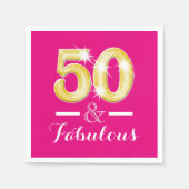 50. Geburtstag und fabelhafte Frauen Serviette (Vorderseite)