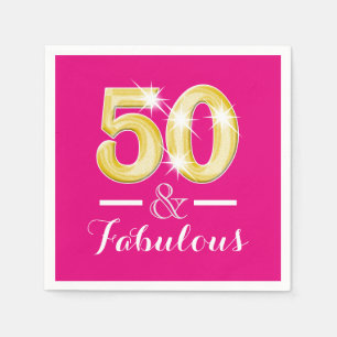 50. Geburtstag und fabelhafte Frauen Serviette