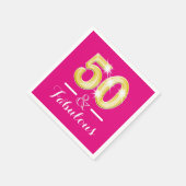 50. Geburtstag und fabelhafte Frauen Serviette (Ecke)