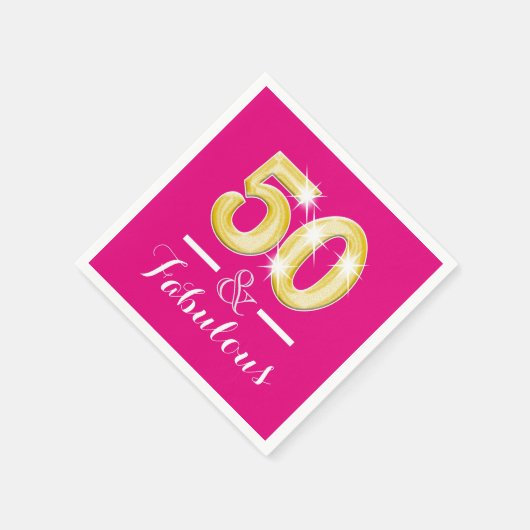 50. Geburtstag und fabelhafte Frauen Serviette (Ecke)