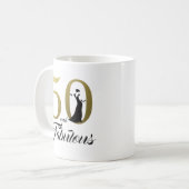 50. Geburtstag und fabelhafter Goldfoil 50. Kaffeetasse (Vorderseite Links)