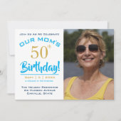 50. Geburtstag unserer MAMA - Foto Party Einladung (Vorderseite)