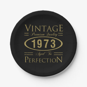 50. Geburtstag Vintag 1973 Pappteller