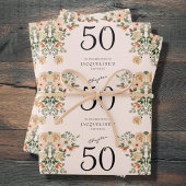 50. Geburtstag Vintag Geschenkpapier Set