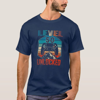 50. Geburtstag Vintag Level 50 Entsperrtes Videosp T-Shirt