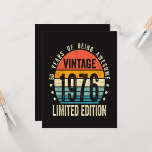 50. Geburtstag Vintage 1976 limitierte Auflage  Einladung