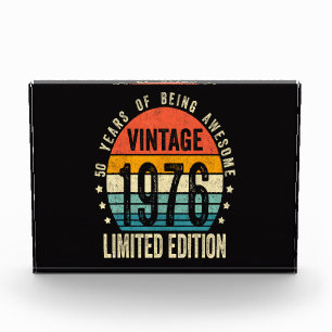 50. Geburtstag Vintage 1976 limitierte Auflage Fotoblock