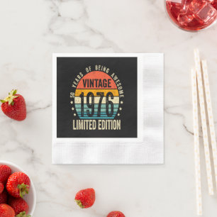 50. Geburtstag Vintage 1976 limitierte Auflage Serviette