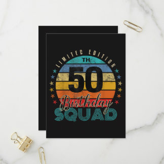 50. Geburtstag Vintage Einladungspostkarte