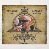 50. Geburtstag Vintage Fotovorlage Bierflaschenetikett (Einzelnes Label)