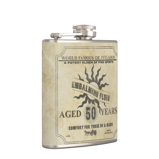 50. Geburtstag Vintager Spaß Flasche Flachmann (Rechts)