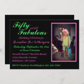 50. Geburtstag voller Spaß Einladung (Vorne/Hinten)