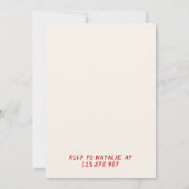 50. Geburtstag von Red Bow Martini Einladung (Rückseite)