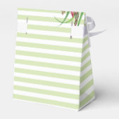 50. Geburtstag warme Blütenfeder Streifen Geschenkschachtel (Rückseite)