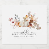 50. Geburtstag Weißpumpenfallen Blume Custom Schaumweinetikett (Einzelnes Label)