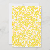 50. Geburtstag White Gold Botanical Floral Einladung (Rückseite)