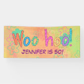 50. Geburtstag WooHoo Personalisierter Banner (Horizontal)