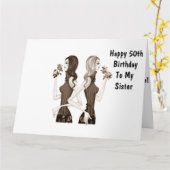 **50.** GEBURTSTAG WÜNSCHT MEINEN **SCHWESTER** KARTE (Gelbe Blume)