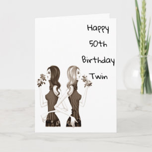 **50.** GEBURTSTAG WÜNSCHT SICH NACH MEINEM **TWIN KARTE