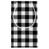 50. Geburtstag Zipper auf Buffalo Kariert Kleine Geschenktüte (Rückseite)