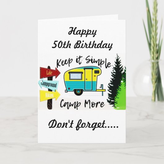 *50. GEBURTSTAG* ZU MEINEM FAV CAMPER KARTE (Vorderseite)