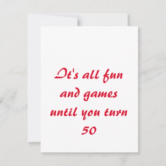 50. Geburtstagkarte. Feiertagskarte (Vorderseite)