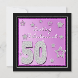 50. GEBURTSTAGLICHE ERKENNTNISSE, HELLE UND EXTRAV EINLADUNG