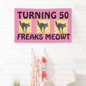50. GEBURTSTAGlustige CAT-FAHNE Banner (Insitu)