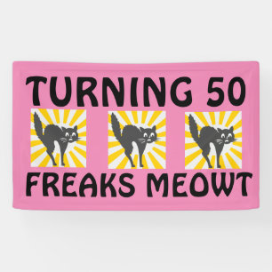 50. GEBURTSTAGlustige CAT-FAHNE Banner