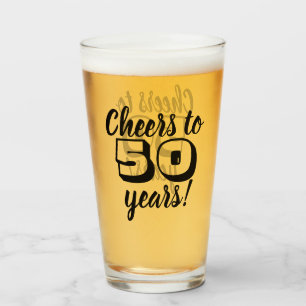 50. Geburtstags-Beifall zu 50 Jahren Bier-/Trinken Glas