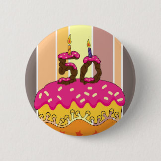 50. Geburtstags-Button-Abzeichen, zum der Button