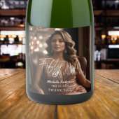 50. Geburtstags-Champagner-Label Schaumweinetikett